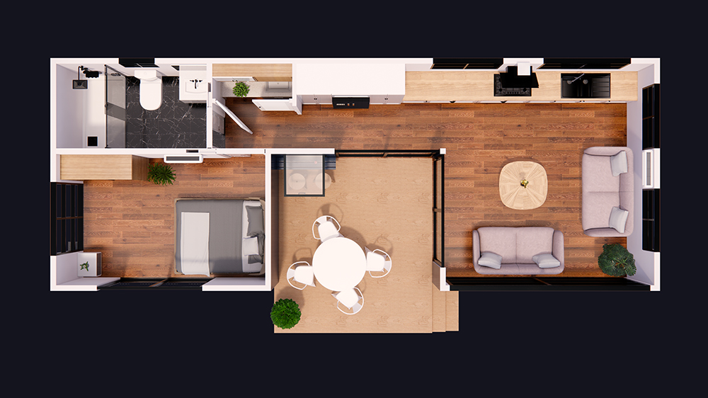 Assemble Home Small Deck Top View