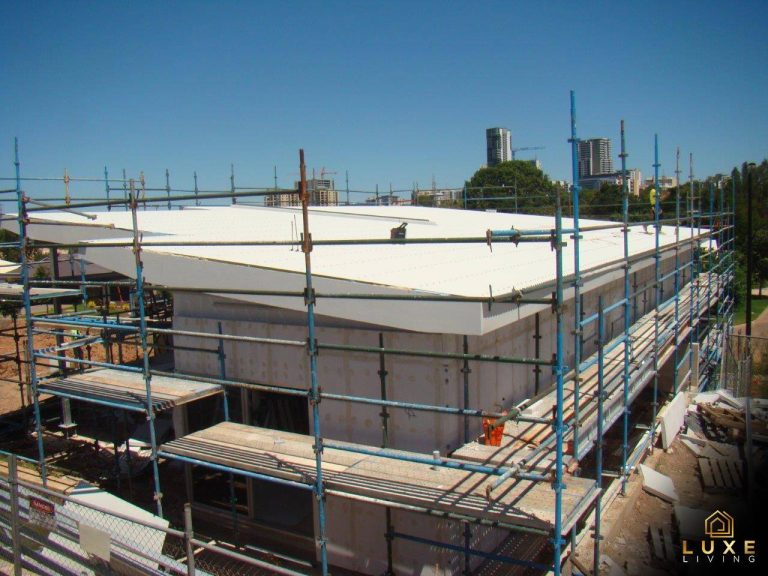 Steel frame construction of Luxe Living Homes